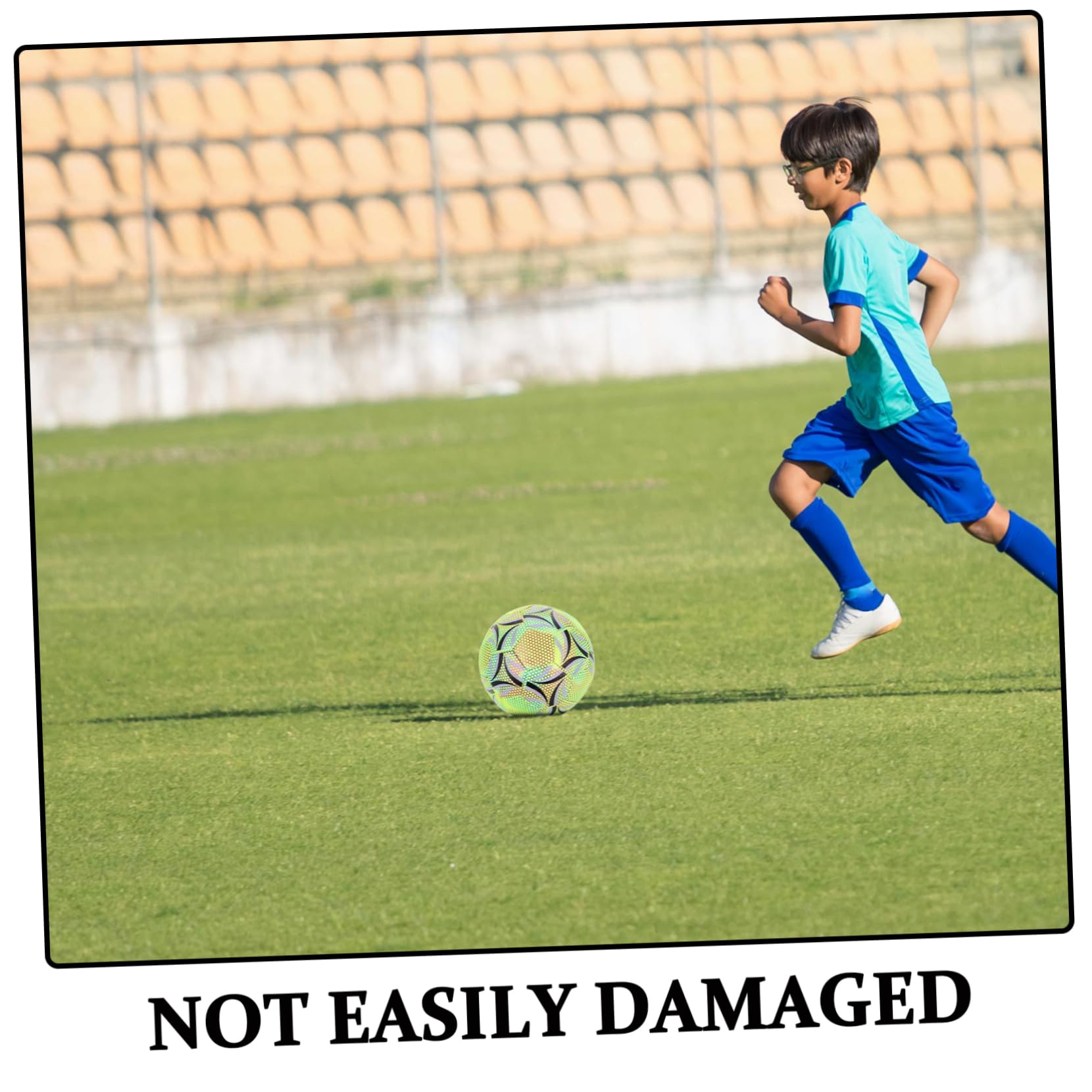 KOMBIUDA Pelota De Fútbol para Entrenamiento Juvenil y para y Fútbol Resistente y Durable con Diseño Luminoso