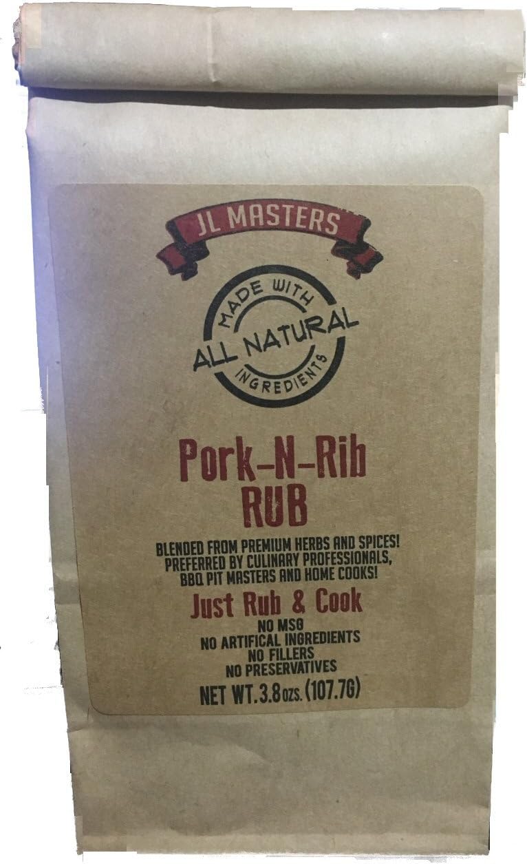 JL Masters All Natural Meat Rub -Pork & Rib Rub -3 (three) 3.8oz packages