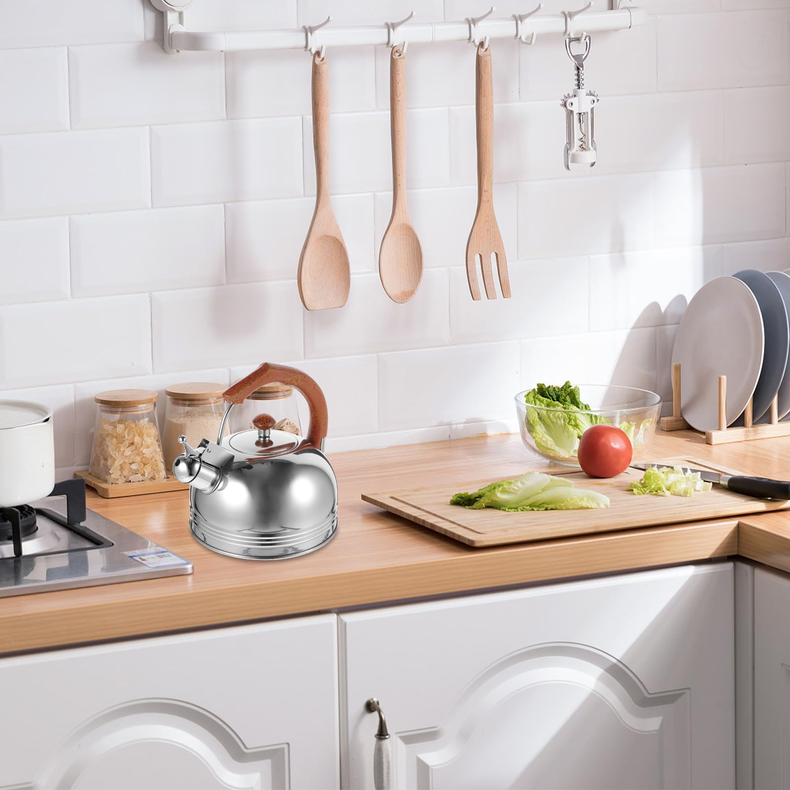 3l Hervidor Silbante de Acero Inoxidable para Cocina y Restaurante