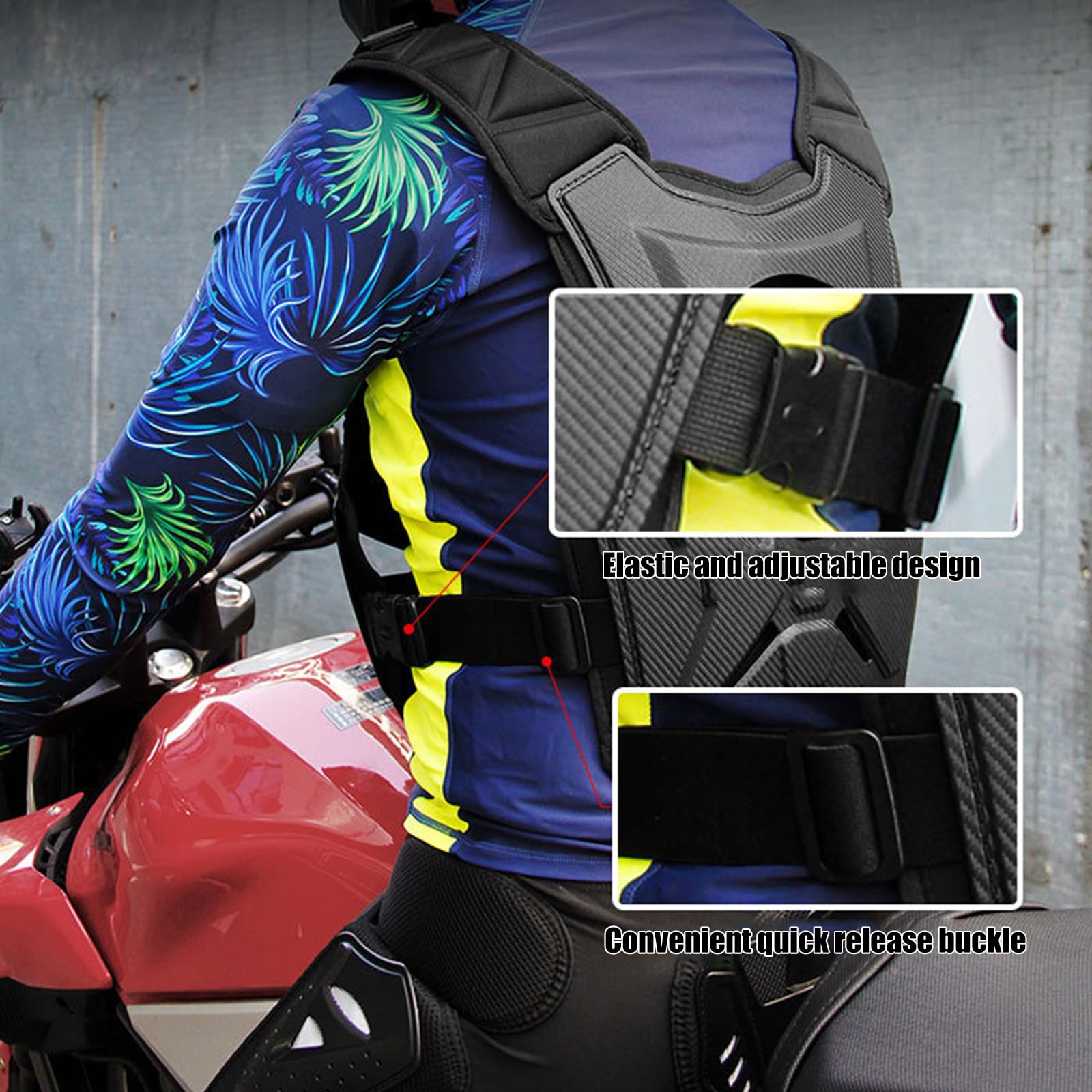 Chaleco de protección unisex para ciclistas, absorción de golpes, adecuado para senderos difíciles y eventos de circuito profesional, chaleco de seguridad delgado