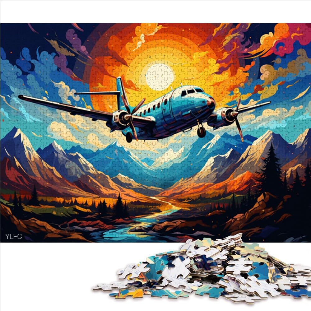 Puzzle da 2000 pezzi per adulti Un vecchio gioco familiare divertente e colorato di aeroplano è ideale come Regalo per tutta la famiglia 27,56 pollici x 39,37 pollici