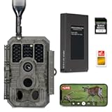 GardePro X60 Pro Max Live Stream Cellular Trail Camera, 8000mAh Rechargeable, Built-in Memory, Preloaded SIM, Verizon/AT&T/T-Mobile Compatible, 100ft No Glow Night Vision, X60PLMB