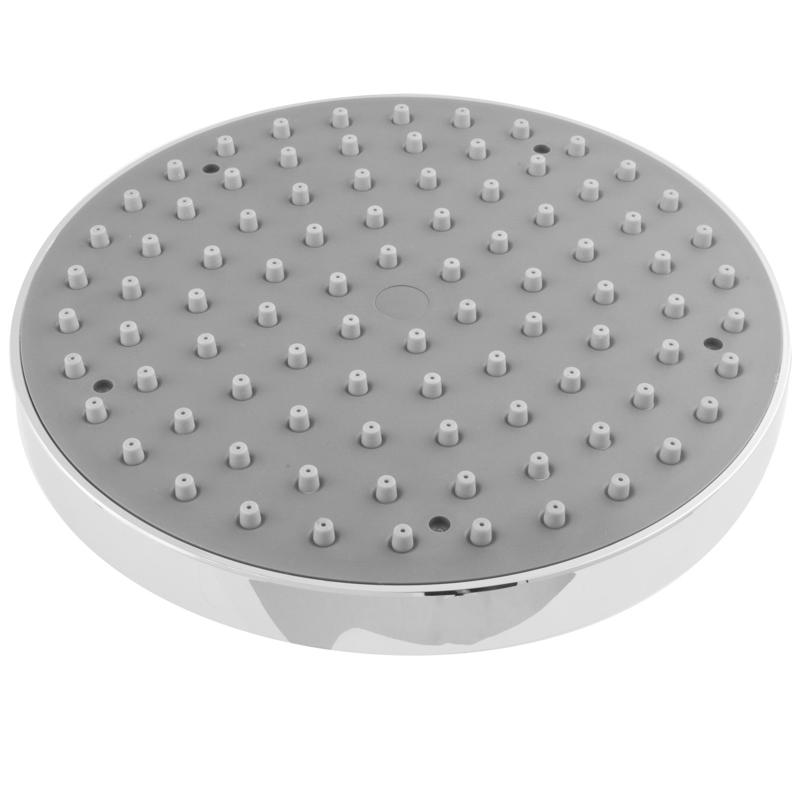 Ducha de Lluvia Redonda con Soporte de Pared, Cabezal de Ducha Ø 20 cm, Latón y Plástico, Cromado, Antracita, Brazo 33 cm