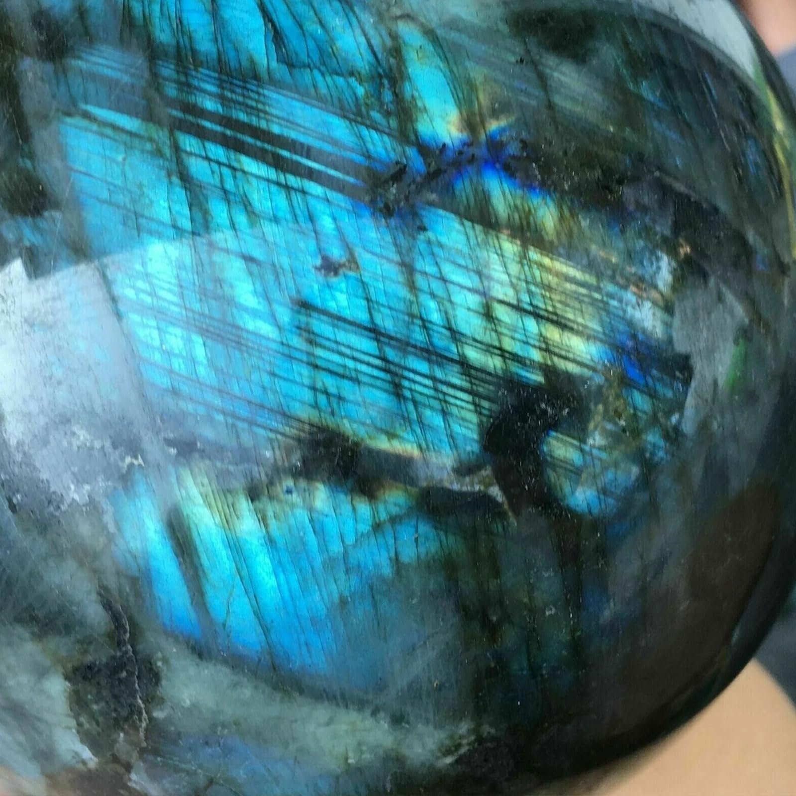 Esferas de Cristal, Esfera de labradorita Natural con Soporte(Diameter 70mm)