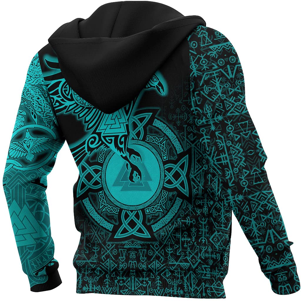 Bluza z kapturem na bluzę z kapturem w 3D Wiking Norse