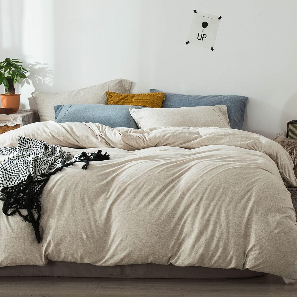Jersey knit duvet cover twin Clearance