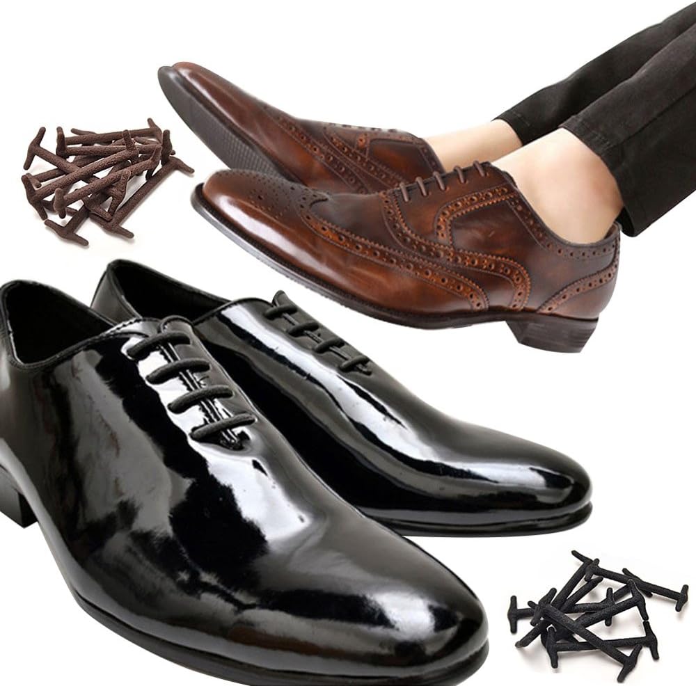 Silkies No tie shoelaces for dress shoes silicone elastic shoe strings oxford shoe laces