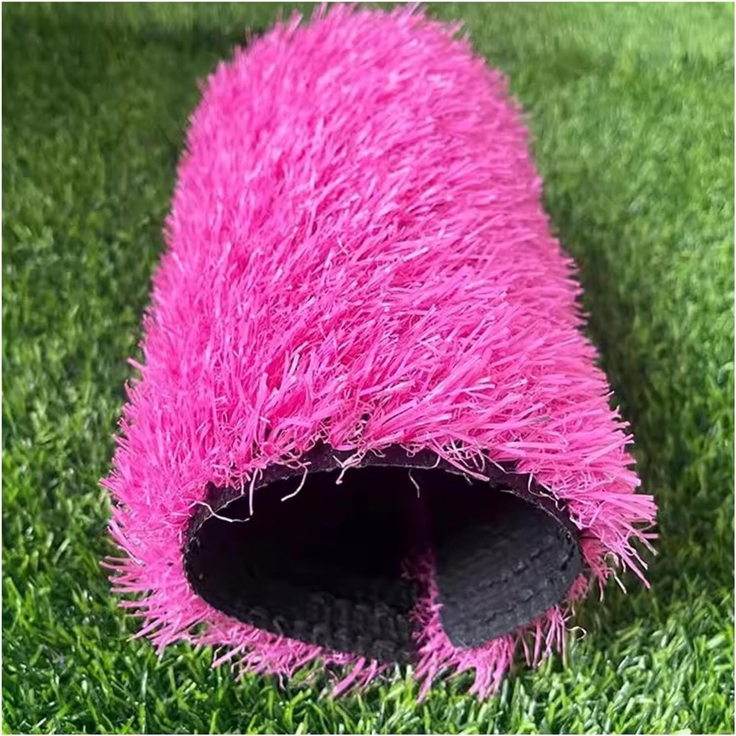 Tappeto per Prato Artificiale Tappeto in Erba Sintetica Finta, Spesso 0,98 Pollici, Decorativo colorato for parchi Giochi da Giardino con Balcone Tappeto in Erba Finta(Dark Pink,47.28X78.80in)