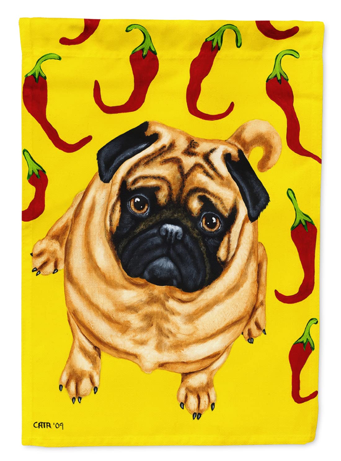 Drapeau de jardin Carlin cadeau idéal amoureux des chiens AMB1412GF