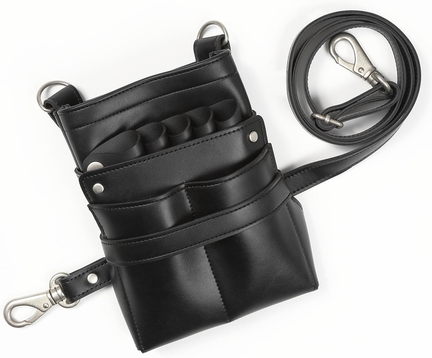 シザーケース3丁本革カービング 手彫り革小物 カービングシザーケース