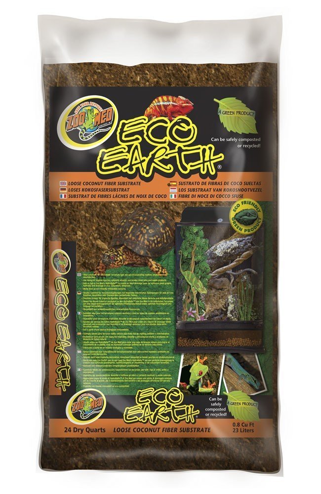 Zoo Med Eco Earth 23L Kokosnuss-Bodensubstrat - zur Erhöhung der Luftfeuchtigkeit im Terrarium