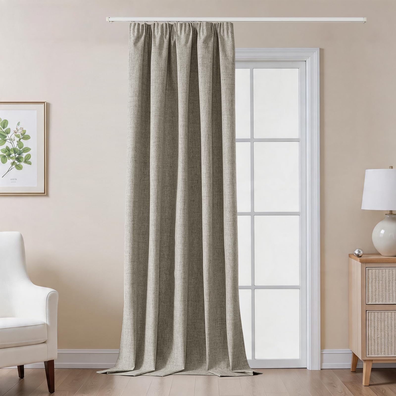 CUCRAF Blackout Pencil Pleat Curtains, 1 Panel — image 1