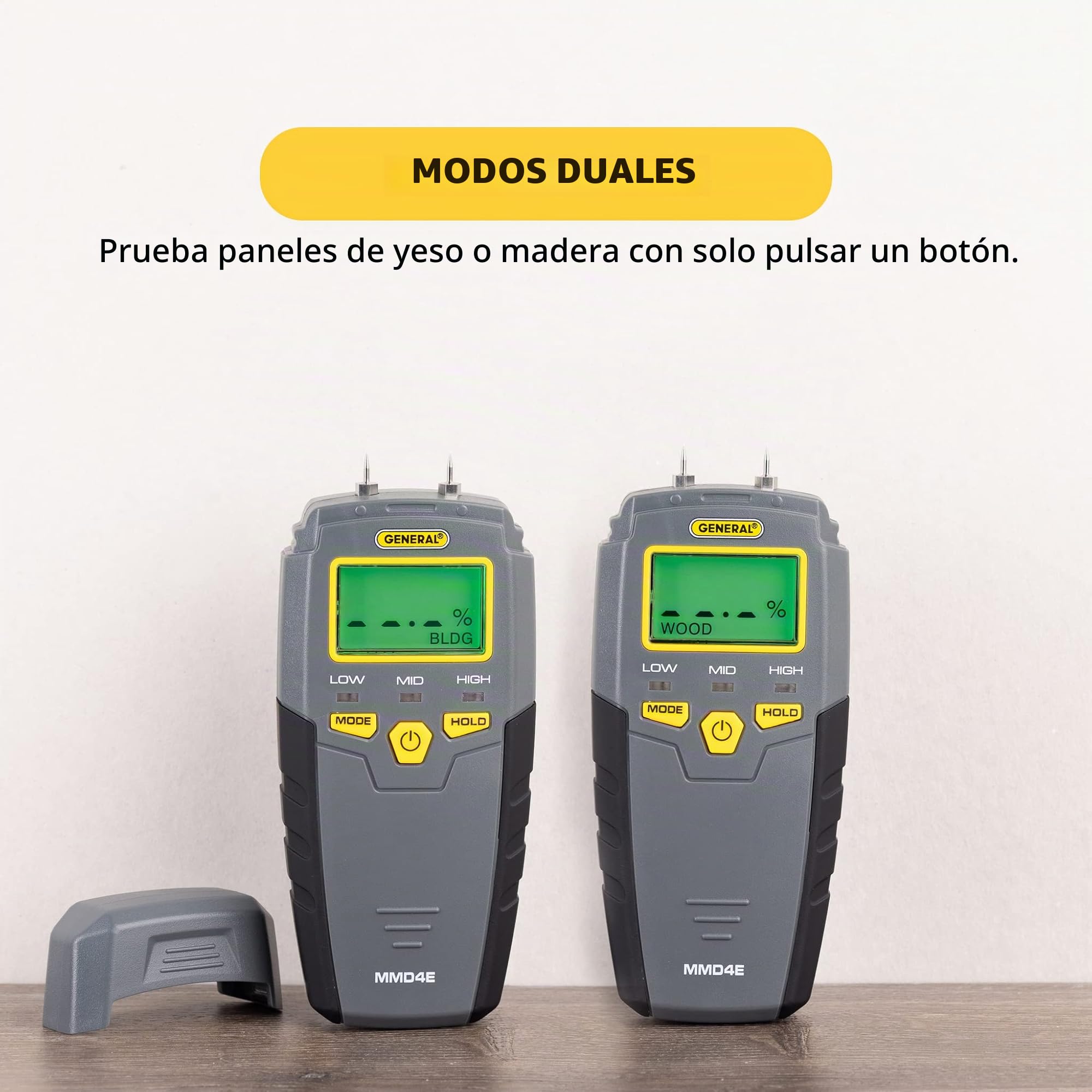 General Tools Medidor de humedad, tipo de pin, LCD digital (MMD4E)