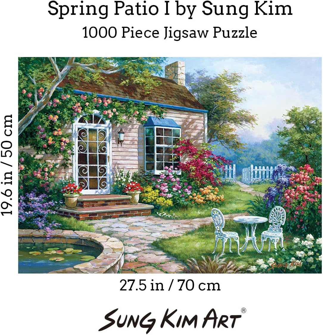 Sung Kim Art - Jigsaw Puzzle 1000 Piece for Adults (Spring Patio I)