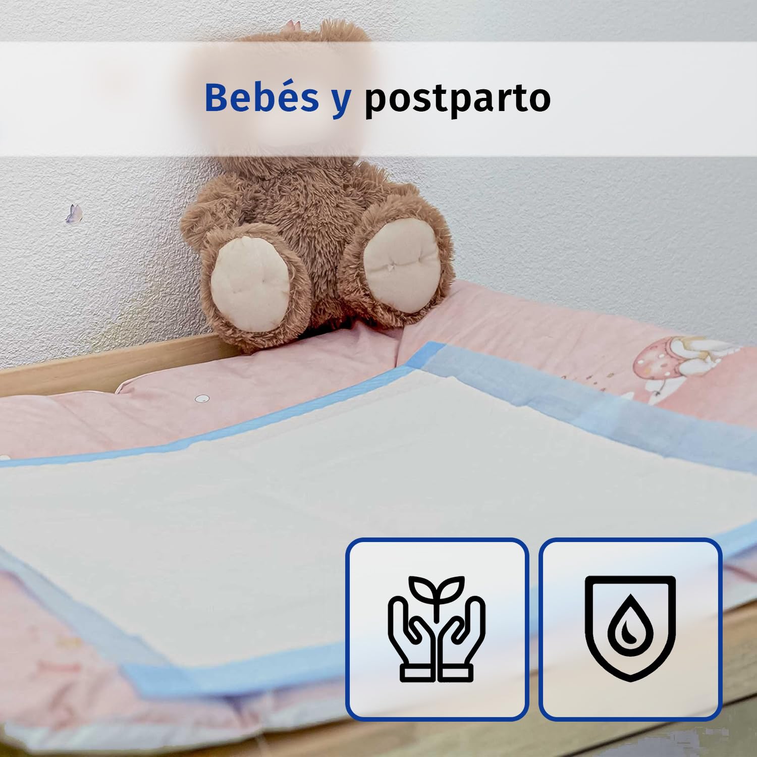 Sofex Empapadores Desechables 60×90 cm – 150 (3x25) Unidades, 5 Capas, Protectores absorbentes para incontinencia, Cama y Cambiador; Alta absorción y Base Antideslizante