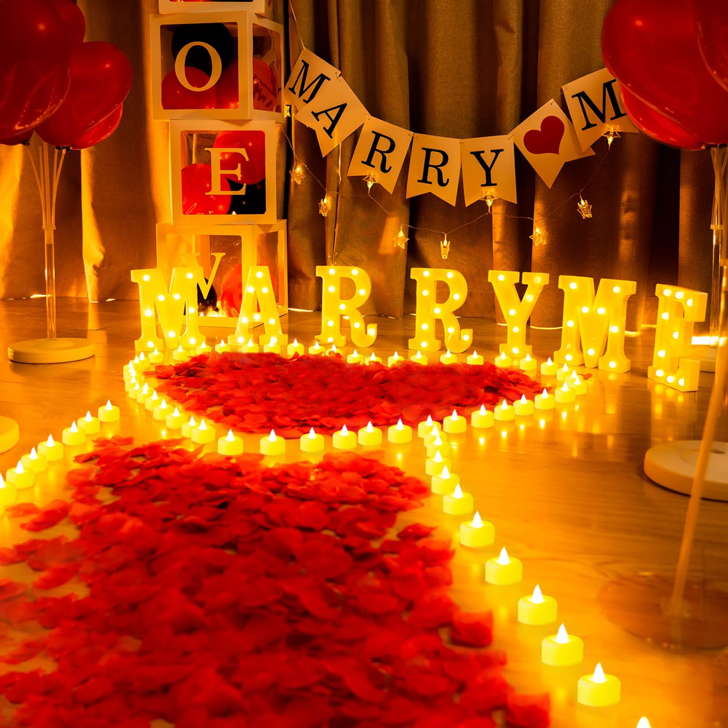 Amazon.com: Homemory Marry Me Light Up Letters Proposal