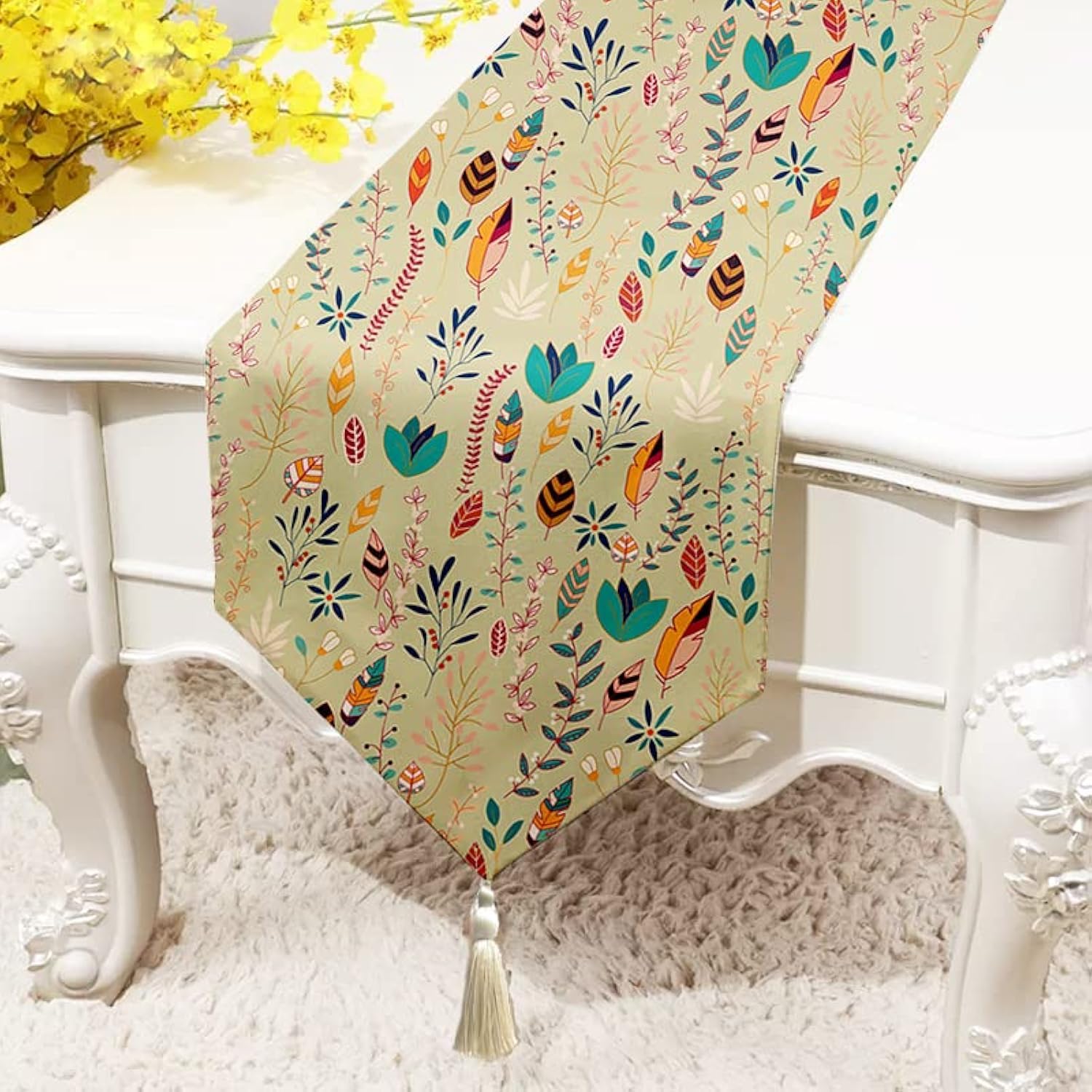 BRICK HOME Table Runner - Geometric Peach Design -10