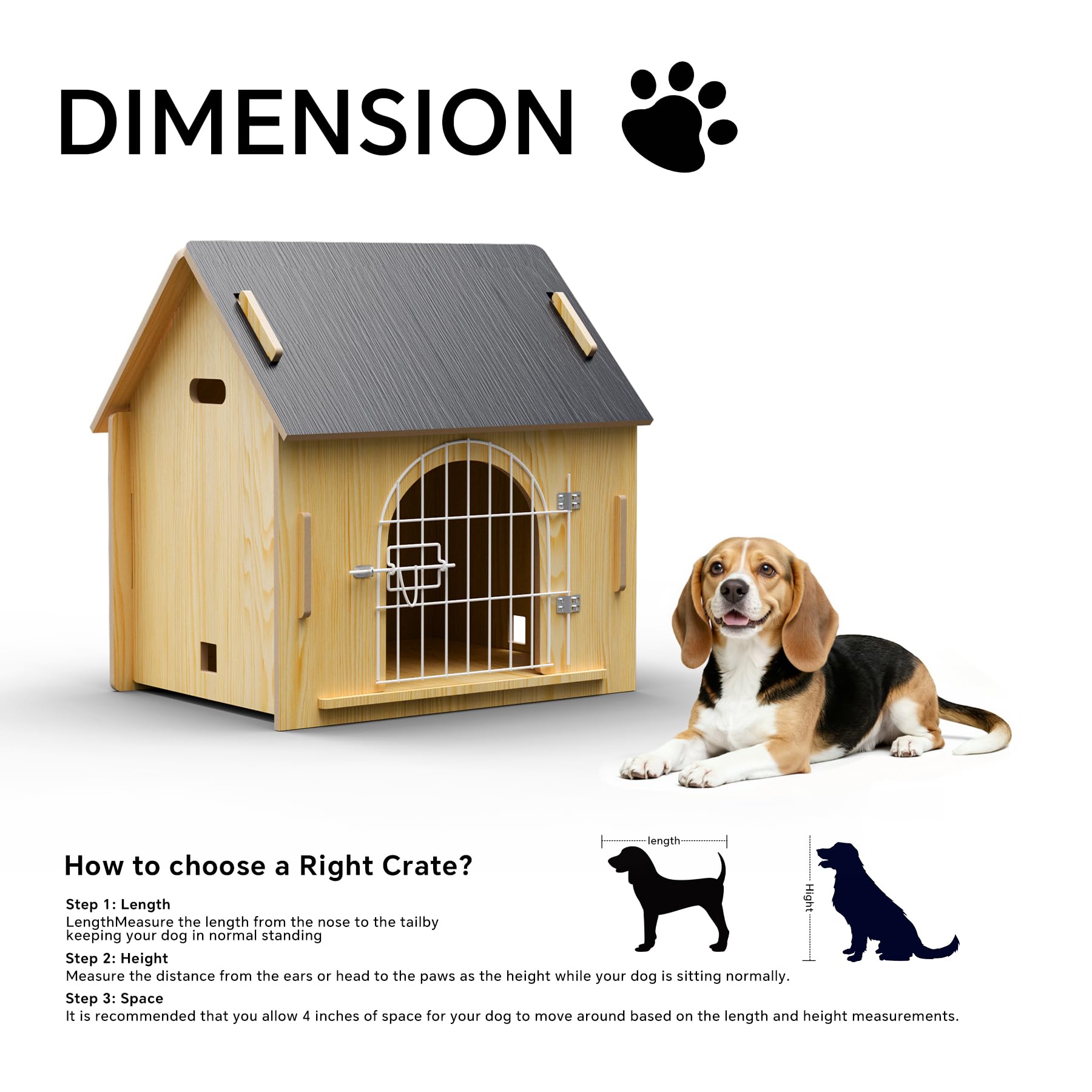 Kleine Hundehütte Holz Indoor Katzenhaus,XXL Hundehäuser Indoor Katzenhäuser Modern Innen Kleine Hundehütte mit Tür Innen Haustierhaus für kleine Hunde Warme Haustierhütte Hundehütte