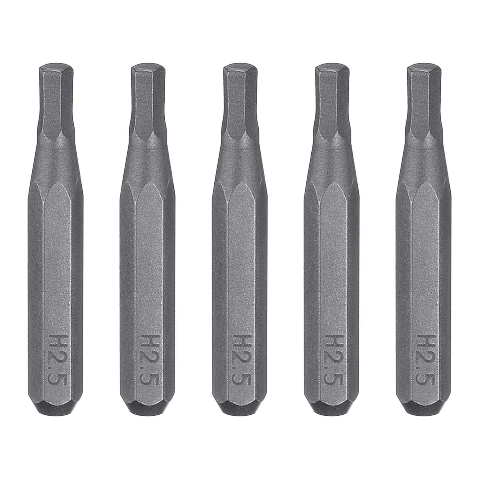 HARFINGTON 5pcs H2.5 Hex Screwdriver Bit 5/32" Hex Shank 28mm Length S2 Steel Magnetic Hexagon Head Screw Driver Bits for Precision Repair