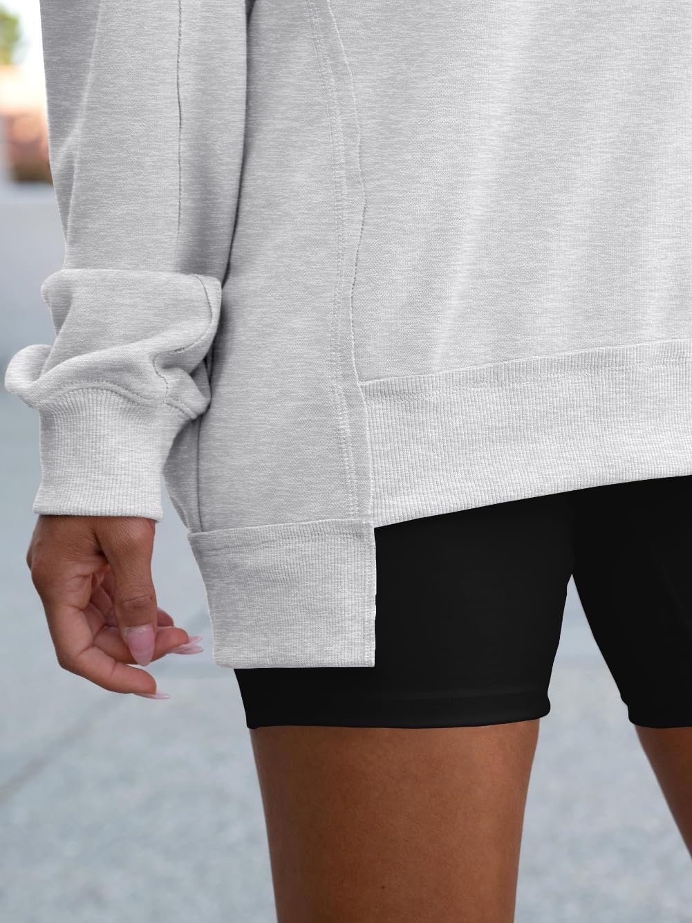 Diligentup damska bluza oversize, długi rękaw, lekka tunika w paski, luźna, przytulna jesienna