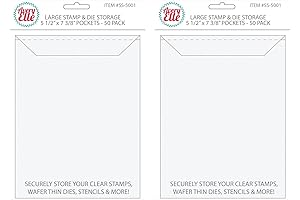 Avery Elle Clear Stamp & Die Storage Pockets (Bundle 2 Items)