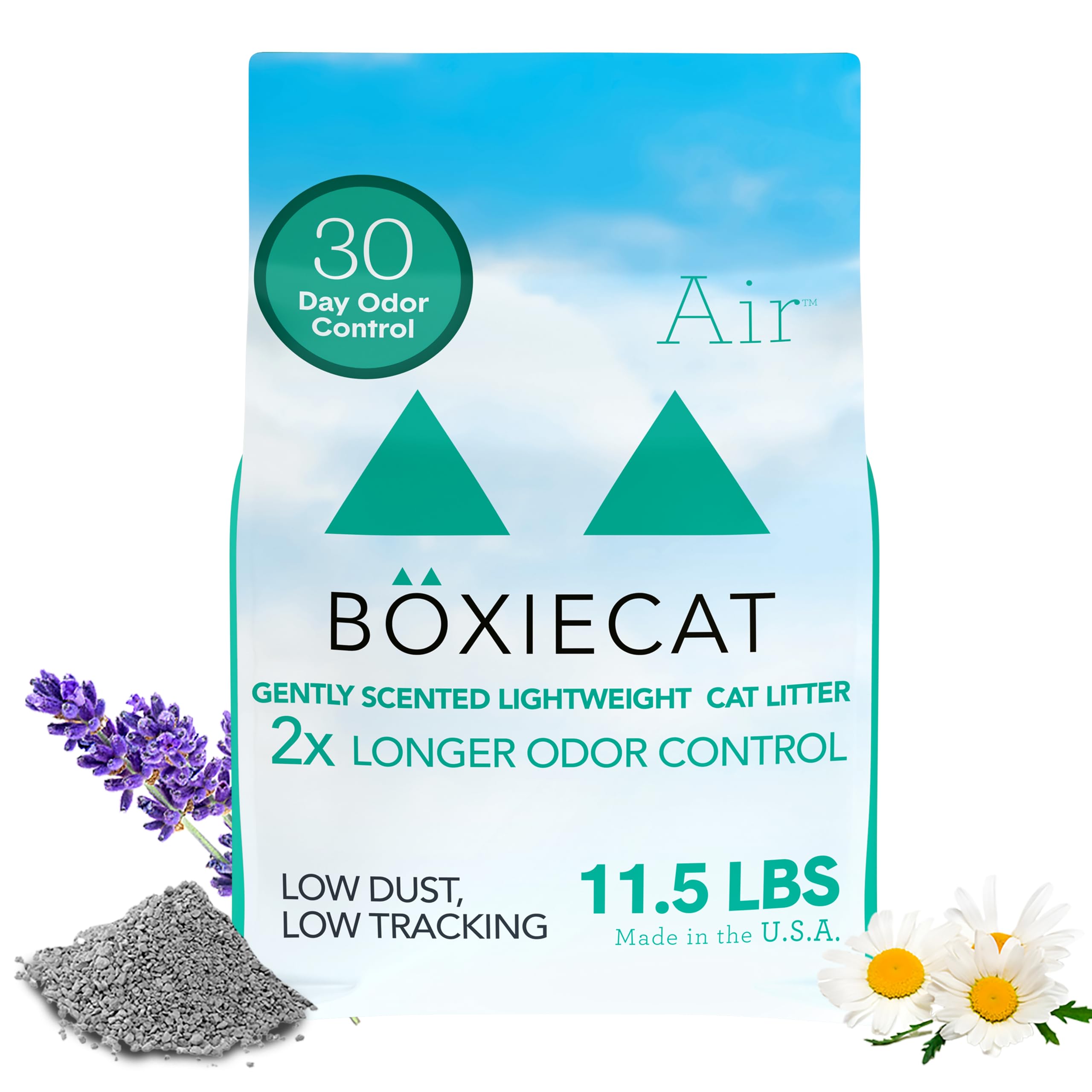 Boxie Gently Scented Cat Litter, Lightweight 30-Day Odor Control, Clumping, 11.5lb