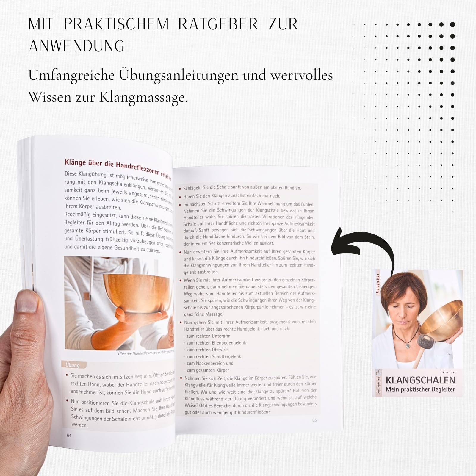 Peter Hess Klangschalen Set - Therapieklansgchalen Einsteiger Set bestehend aus Premium Universalschale, weicher und harter Filzschlägel, Klangschalenratgeber und Schutzhülle