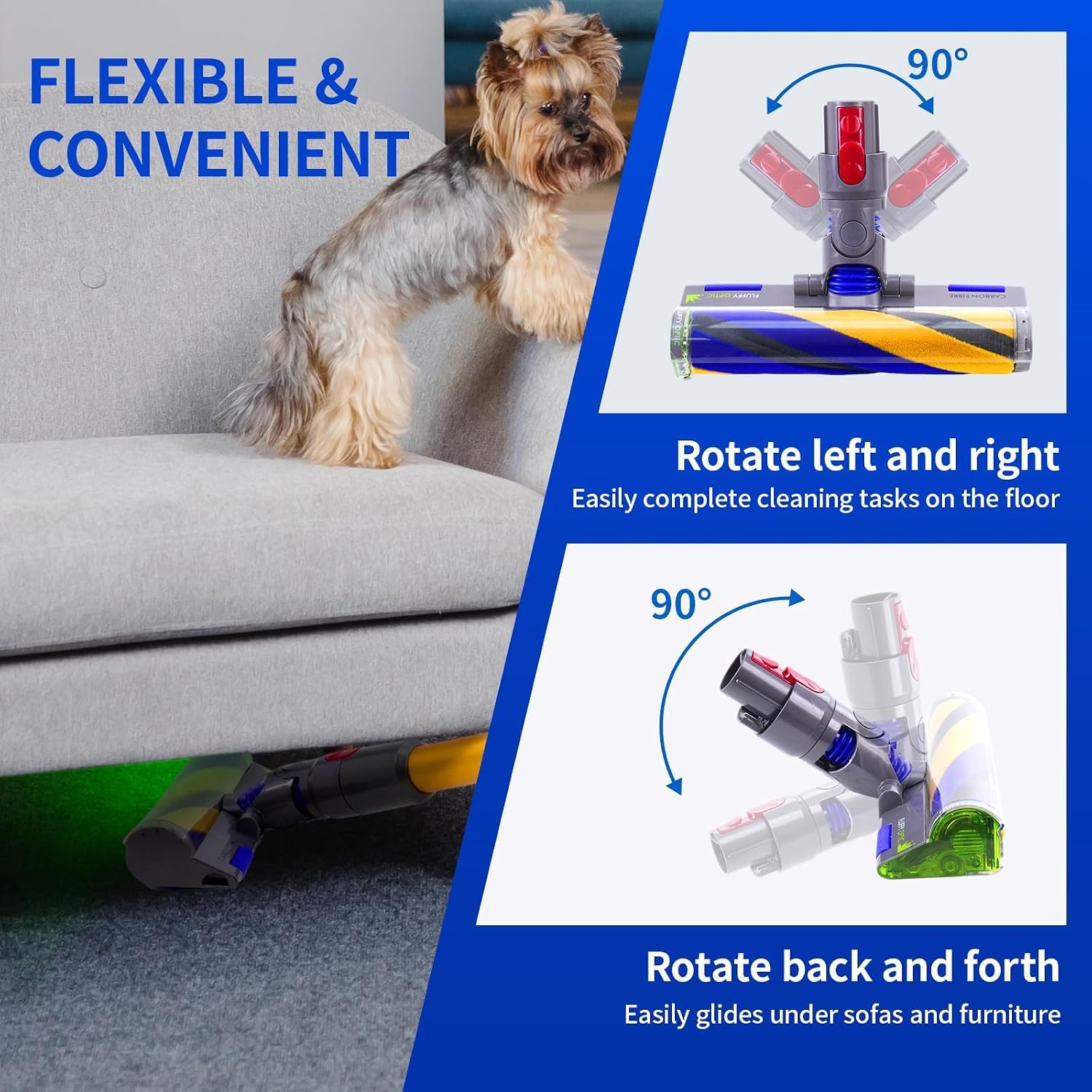 V15 Fluffy Optic Bodendüse für Dyson V7 V8 V10 V11 V15 Staubsauger