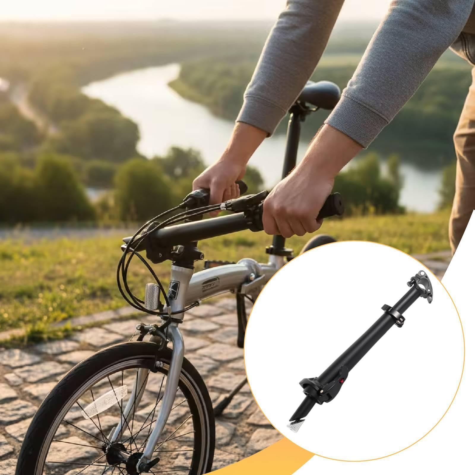 Attacco Manubrio Bici a Sgancio Rapido, Manubrio Pieghevole, Rialzo per Manubrio Bici, Lega di Alluminio, Altezza Regolabile, Componente Rialzo, Stelo, Style a