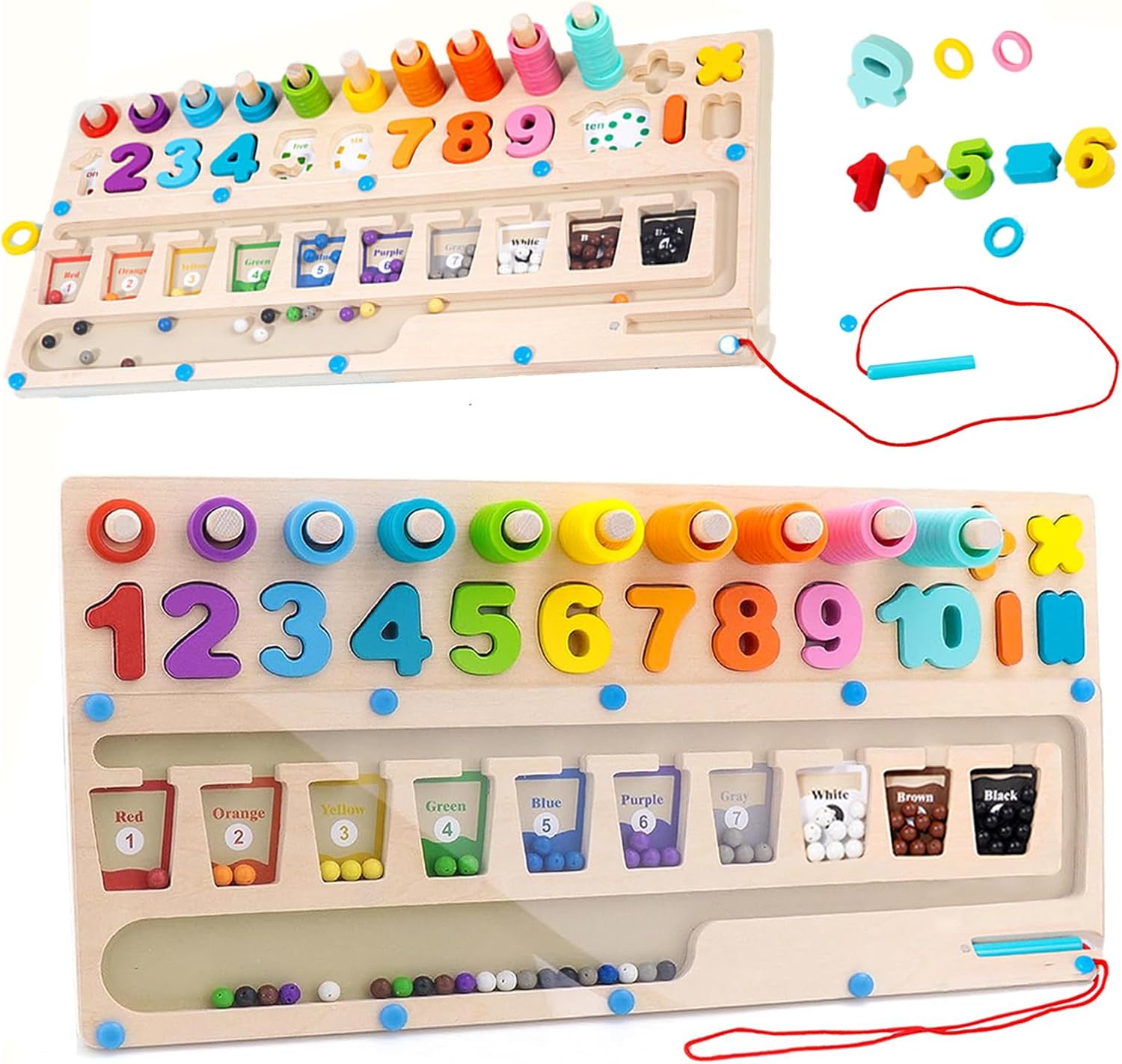 Color and Number Maze 3 in 1 Montessori Toys for
