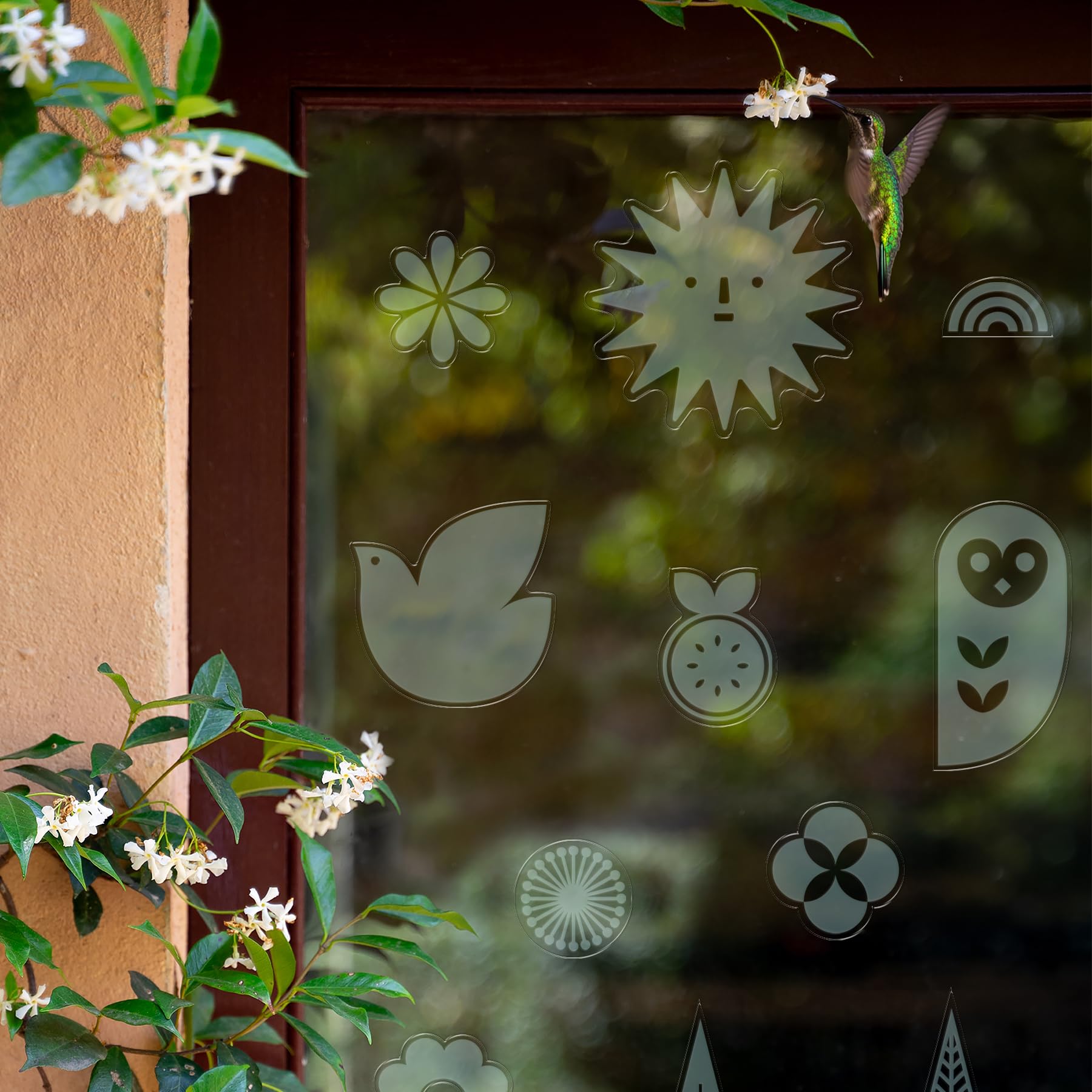 Freya UV-Reflective Bird Deflectors | Scandinavian-Inspired Window Clings | Static Cling, Residue-Free