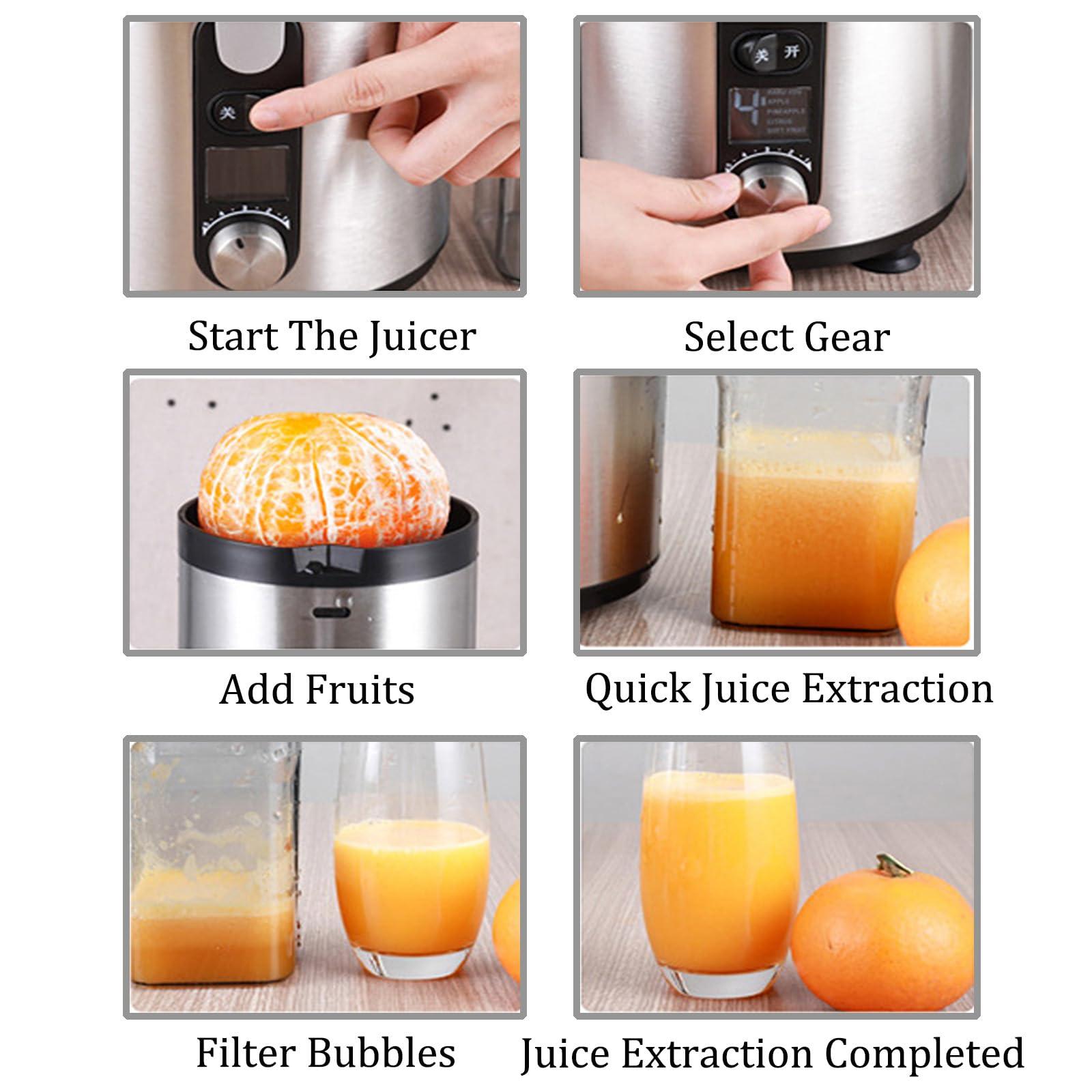Centrifuga Estrattore Frutta e Verdura,Estrattori di Succo,Centrifuga Frutta e Verdura Professionale,Separazione Dei Residui di Succo,Regolazione a 5 Velocità,Adatta per Negozi di Bevande e Cucine