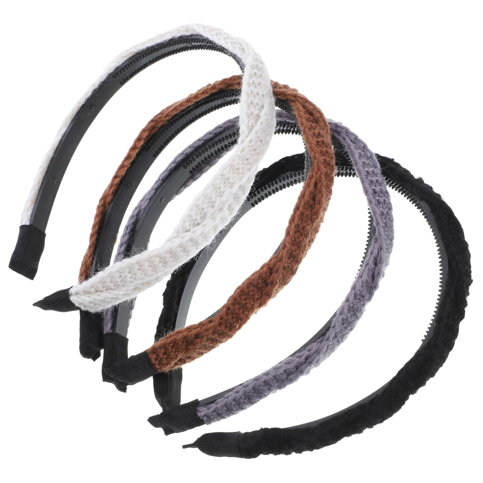 FRCOLOR 12pezzi Fascia Intrecciata Per Donne Di Cerchietti Eleganti Neutri Accessori Moda Per Acconciature Leggera e Antiscivolo Perfetta Per Ogni Occasione