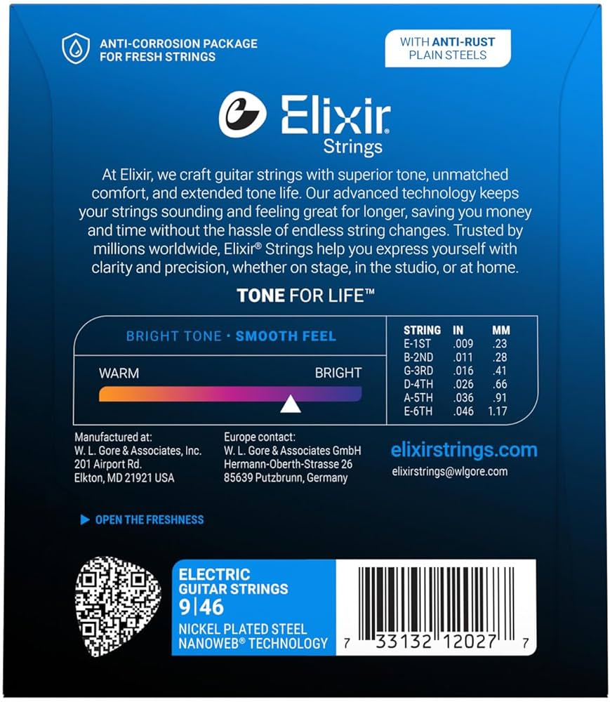 Amazon.co.jp: ELIXIR(エリクサー) Elixirエレキギター弦 NANOWEB