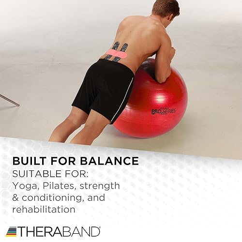 Miniatura 10 de TheraBand, balón para hacer ejercicio y mejorar la postura, el equilibrio, la coordinación, para yoga, pilates, estabilidad, rehabilitación,