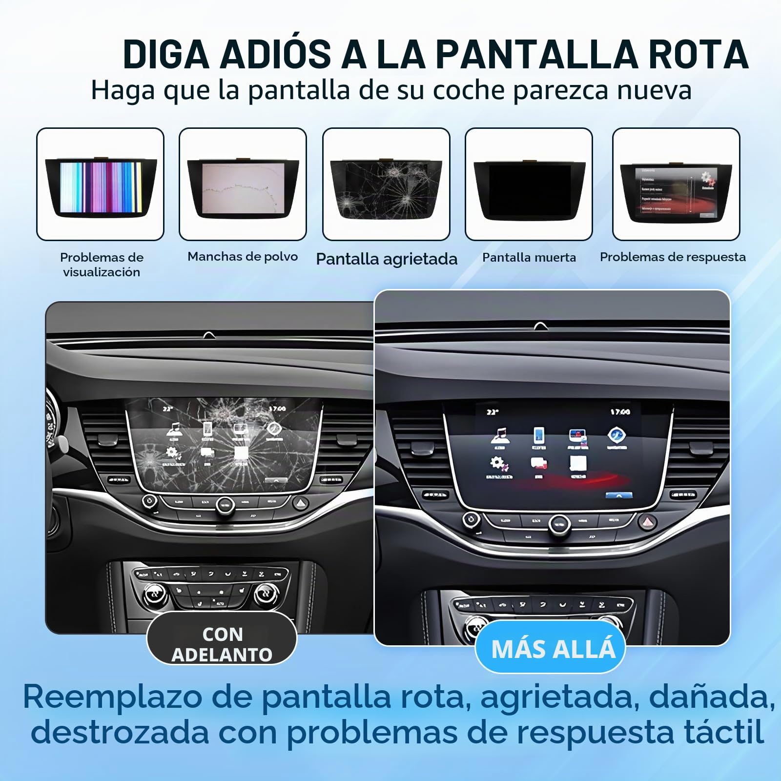 LQ080Y5DZ10 Pantalla LCD para Opel Vauxhall Navi 900 Pantalla de radio de barco IntelliLink para Opel Astra K MK7 2015-2020 Pantalla LCD 8 pulgadas