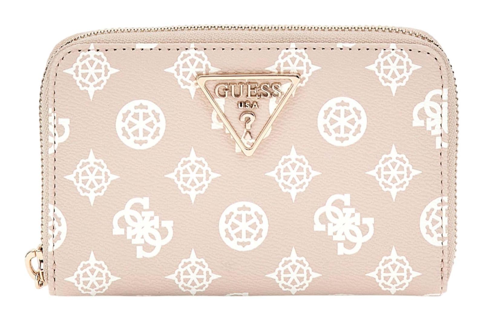 Petit portefeuille fleurs GUESS beige : la solution compacte moderne - 4