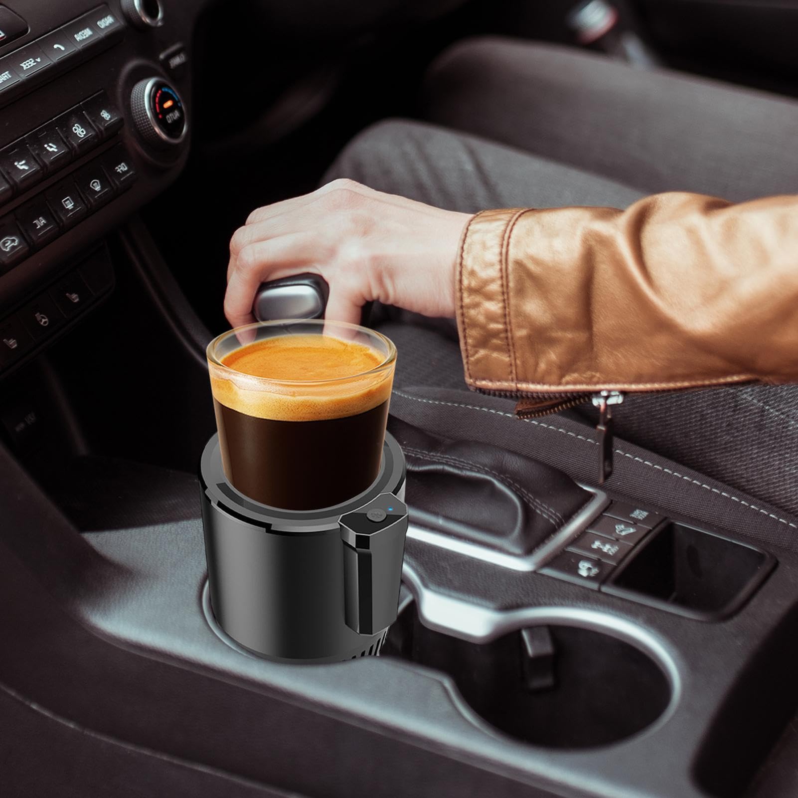 Raffreddatore termico per tazza da auto, 12 V, raffreddamento termico per caffè, per viaggi su strada, viaggi, pendolarismo invernale estivo all'aperto