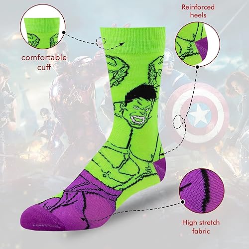Miniatura 3 de Marvel Calcetines Legends - Paquete de 6 para hombres y niños