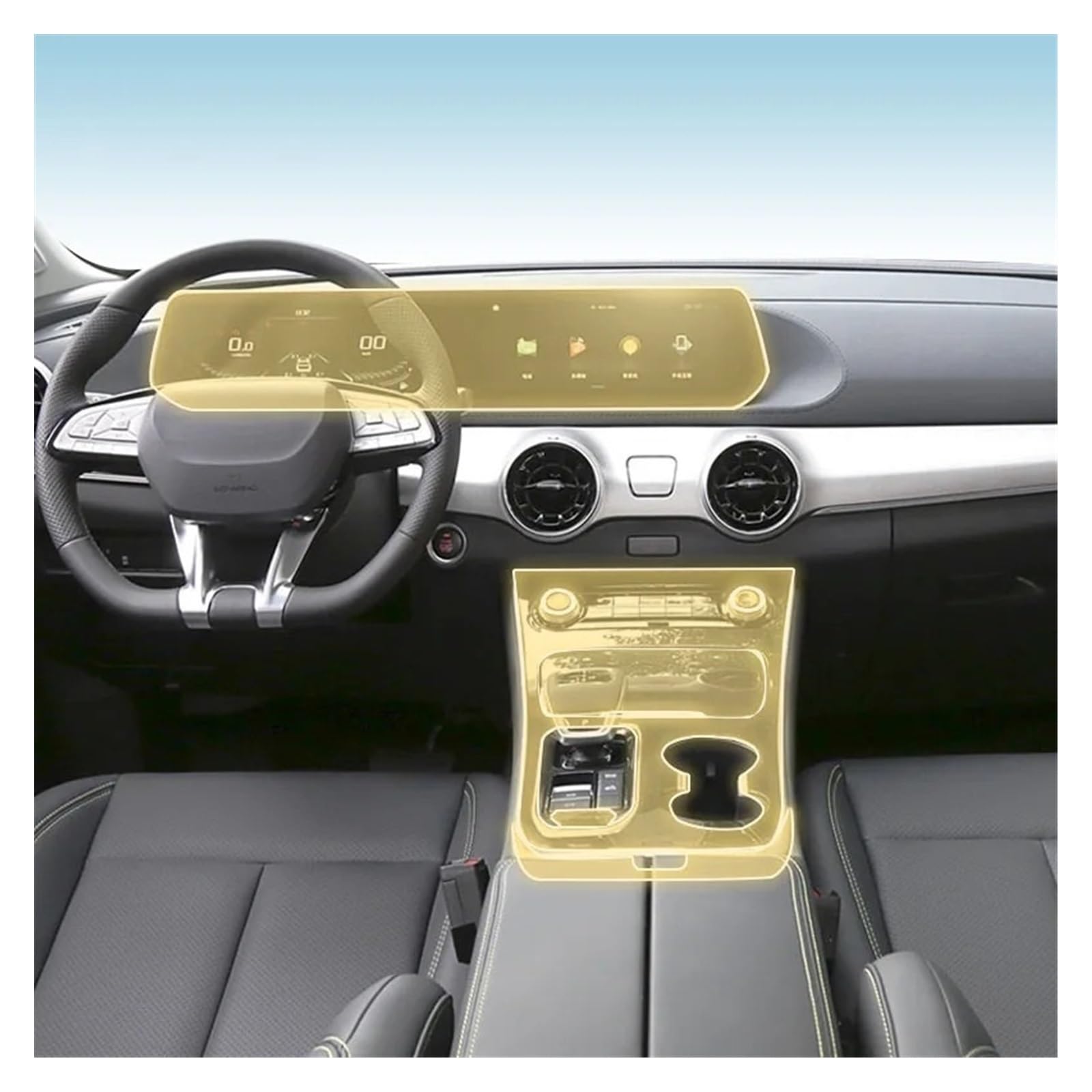 Precorte para FO&RTHING M4 u-tour 2022-2025 Interior coche PPF película protección de pintura consola cero transparente mate TPU Película protección tableros