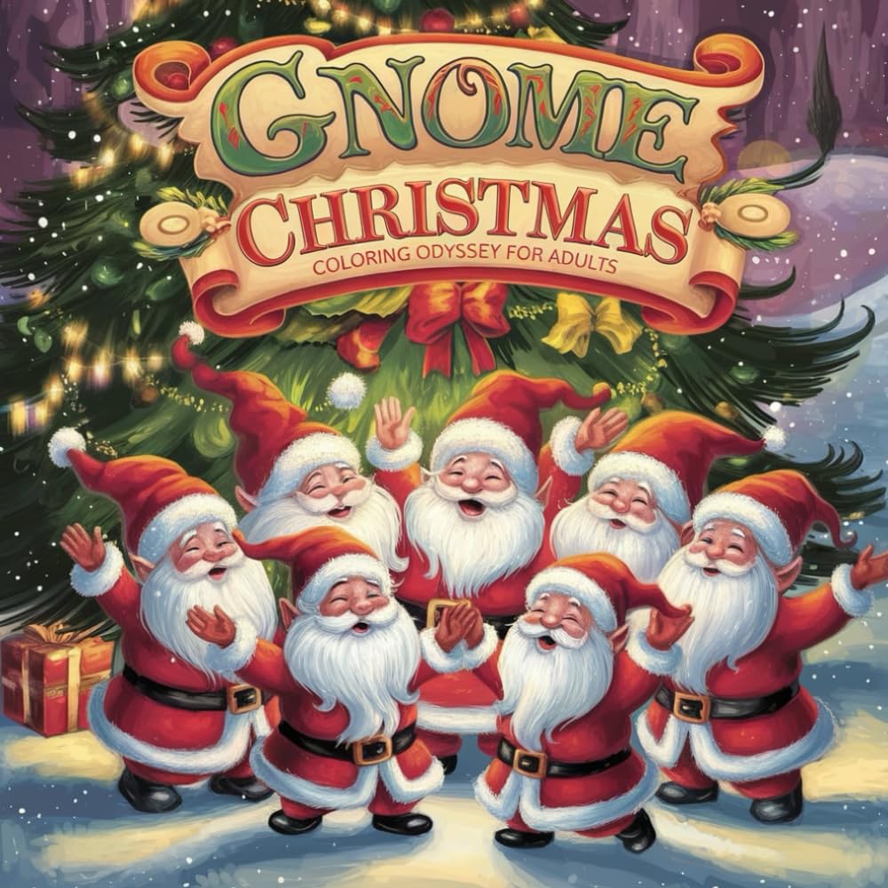 Gnome Christmas Coloring Odyssey for Adults: Relax, Unwind, and Create!: Discover Festive Gnome Magic: A Christmas Coloring Book for Adults to Relax, Unwind, and Celebrate the Season