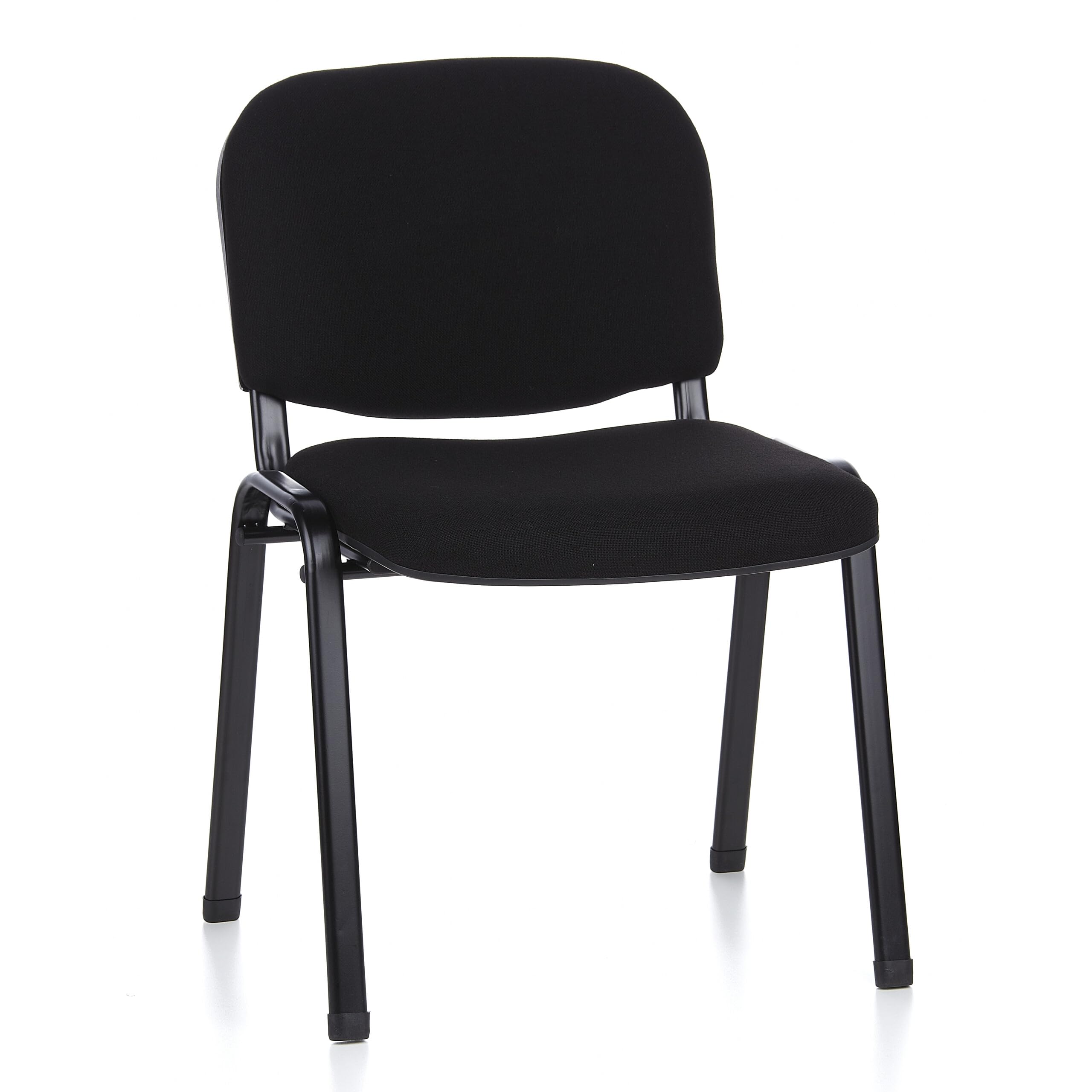 hjh OFFICE Chaise De Visiteur Empilable XT 600 Chaise de Conférence, Siège Confortables Peu Encombrant Bureau Salle de Réunion Espace de Réception, Tissu Noir