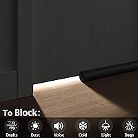 Vista 3 de MAXTID Tope de Corrientes de Aire Grande para Puerta de 30 Pulgadas para Puerta de Dormitorio de Tamaño Pequeño, Se Adapta a Espacios de 0.5 a 1.7