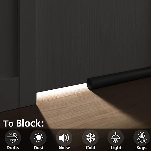 Miniatura 3 de MAXTID Tope de Corrientes de Aire Grande para Puerta de 30 Pulgadas para Puerta de Dormitorio de Tamaño Pequeño, Se Adapta a Espacios de 0.5 a 1.7