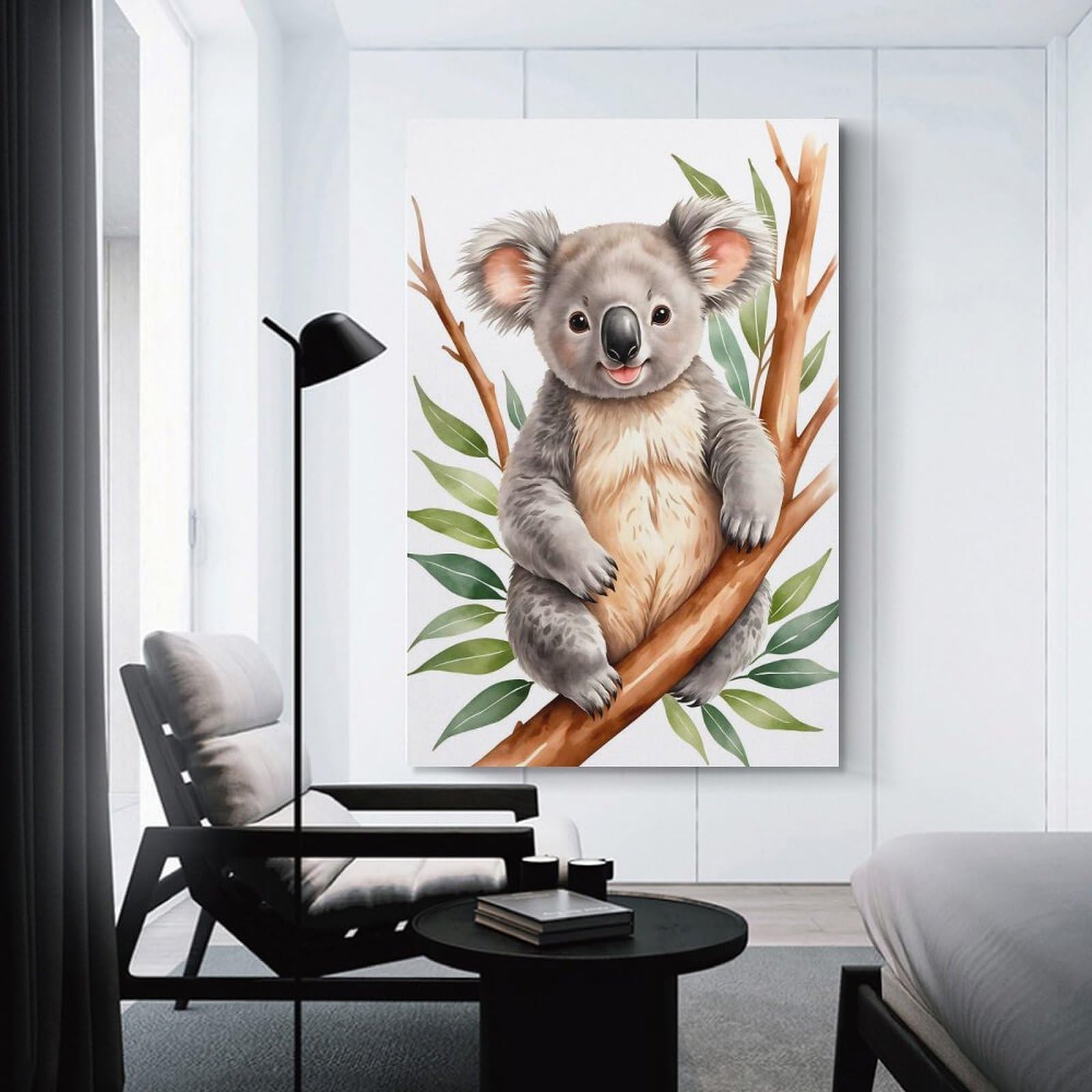 Junmoney Canvas Wall Decor Koala, 20x30inch(50x75cm), for Living Room, Bedroom, Office Or Hallway, Decorative Artwork with Broad Appeal