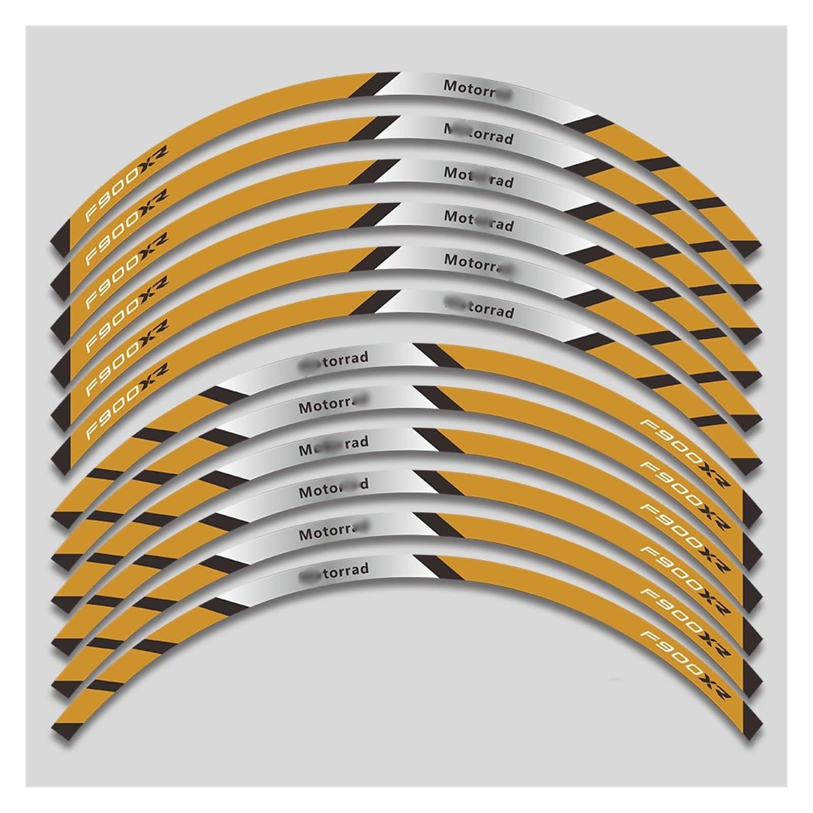 Applique 12 Pcs for F900XR F900 XR F900xr F 900xr Motorcycle Sticker Inner Wheel Reflective Waterproof Sticker(A6)