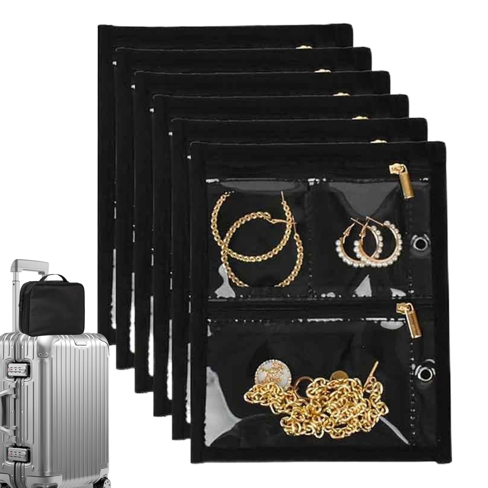 Boîte à bijoux de voyage compacte : l'organisateur portable et zippé idéal
