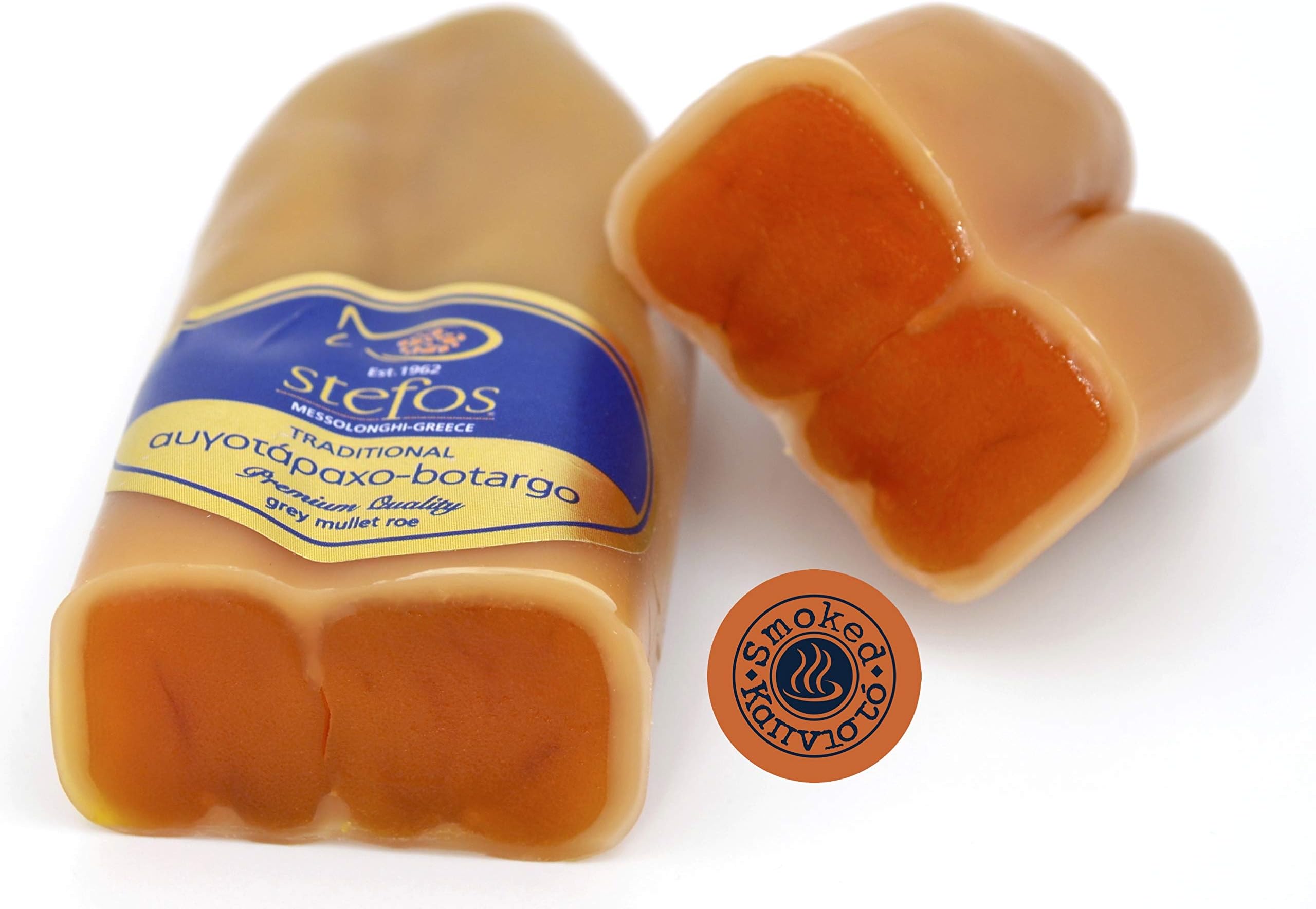 Avgotaraho Stefos BROS & Co {SMOKED} Kosher Bottarga from Greece "The Art of Seafood" 3 ~ 4.23 oz