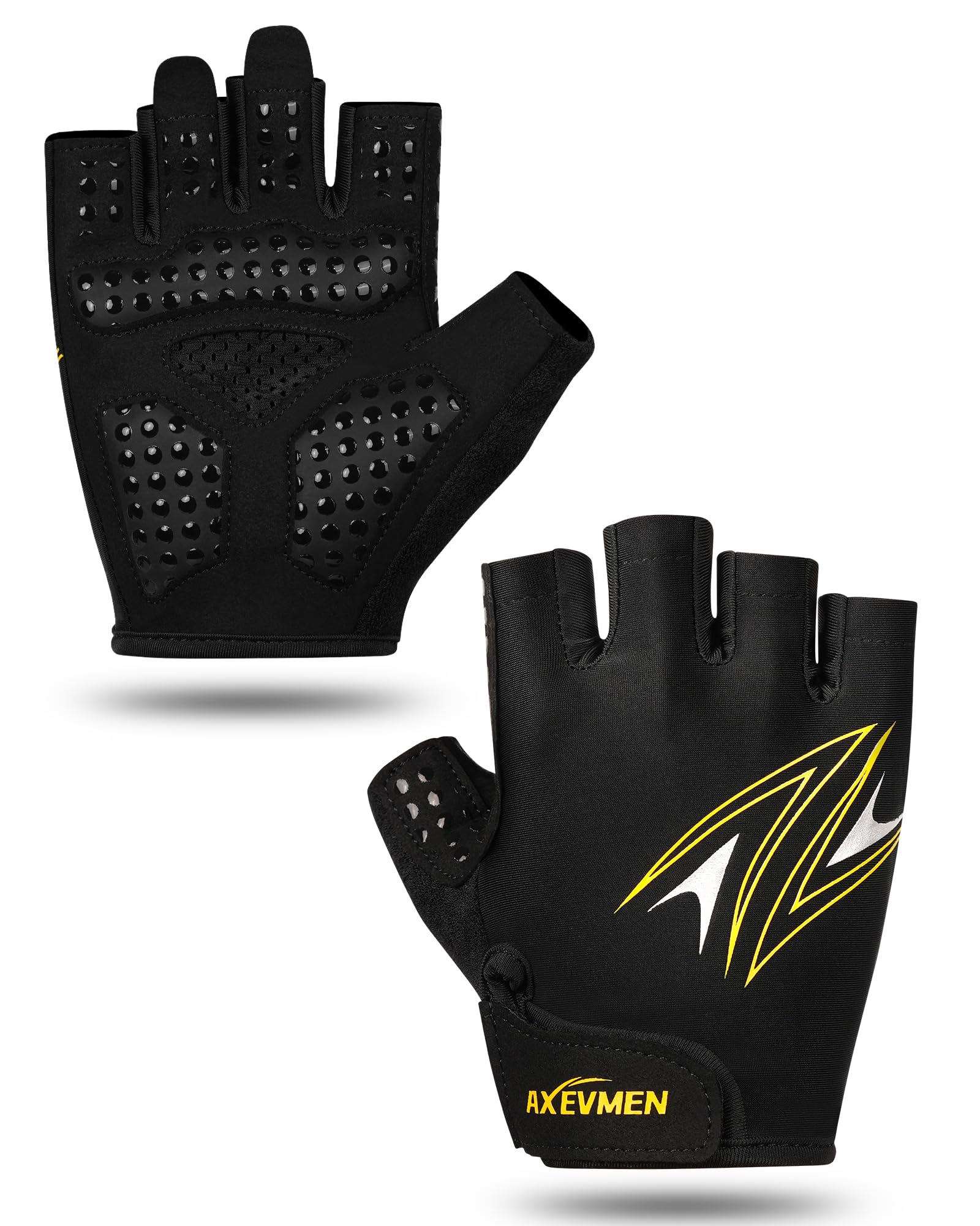 Cycling Gloves for Men/Women Bike Gloves -[6MM Gel Pad] Half Finger with Shock-Absorbing, Anti-Slip for Cycling, Workout, Gym, Training, Weight Lifting, Outdoor, Dirt Bike, Mountain Bike, Riding,Gym Small