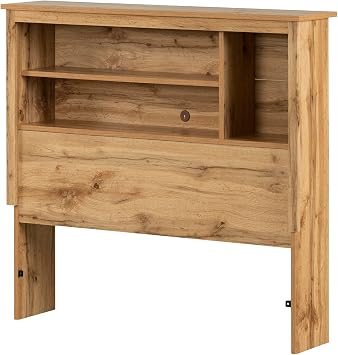 South Shore Furniture Tassio Bookcase Headboard, Twin, Nordik Oak